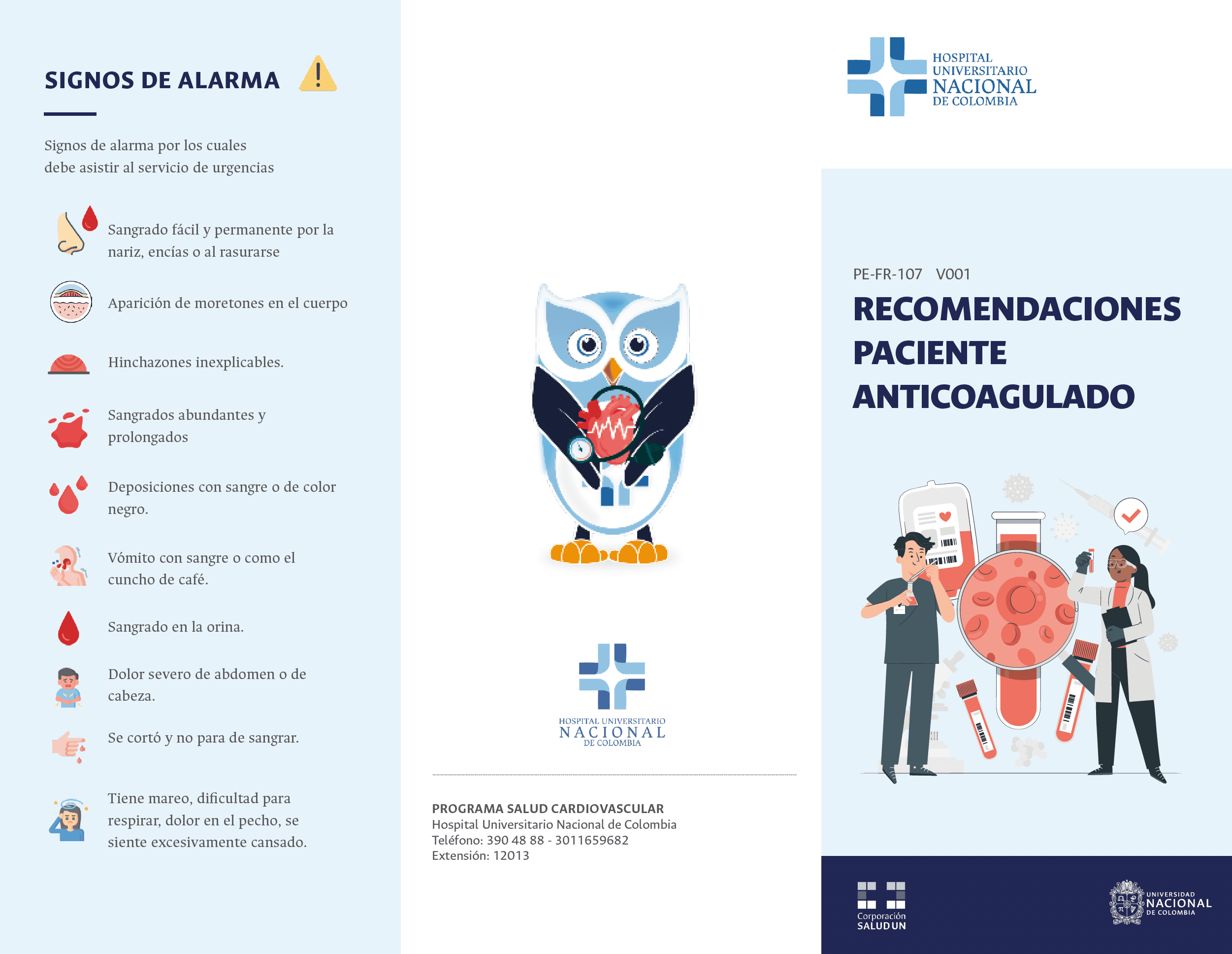 reecomendaciones para paciente anticoagulado