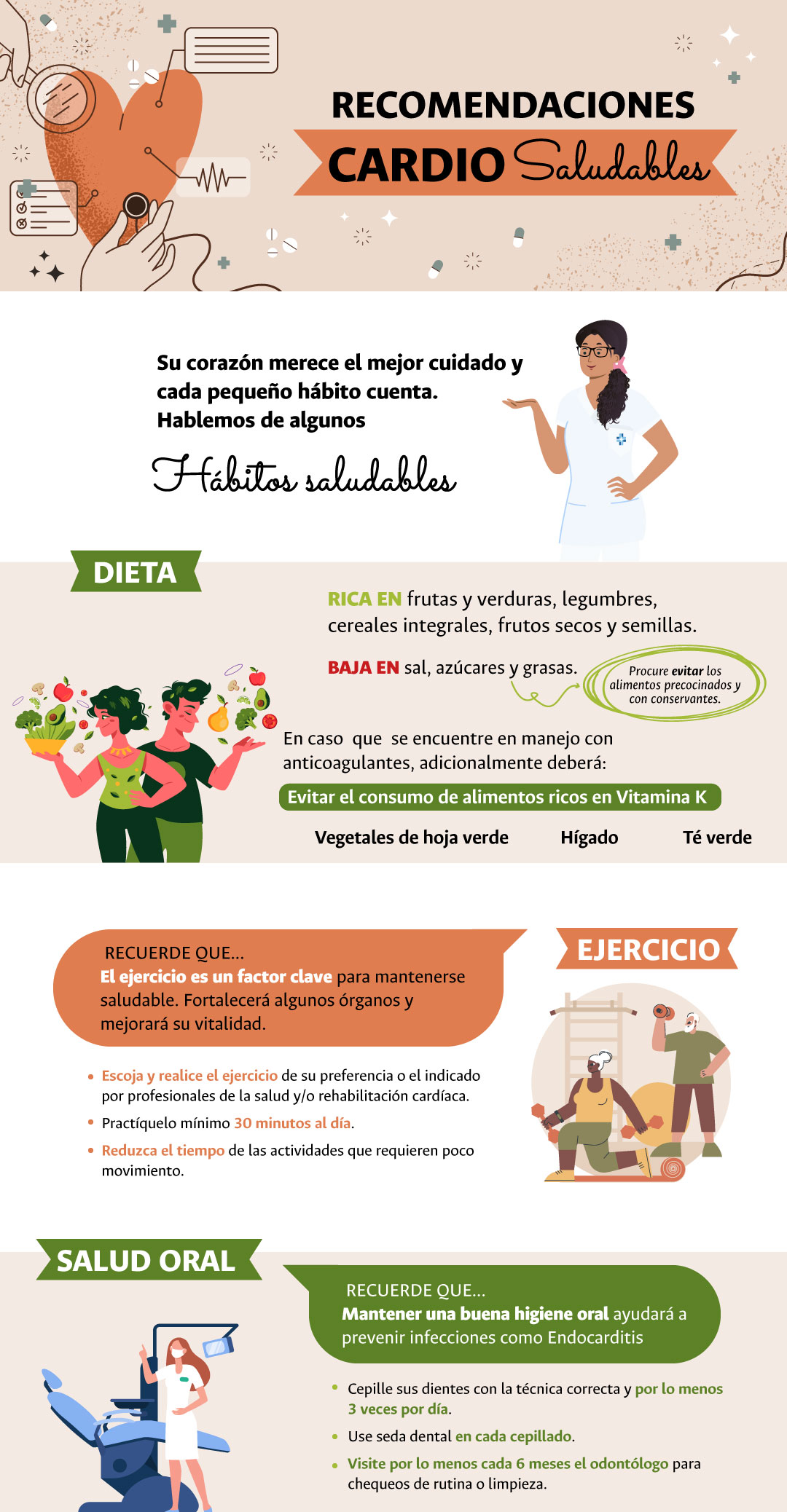 habitos cardiosaludables dieta ejercicio y salud oral 