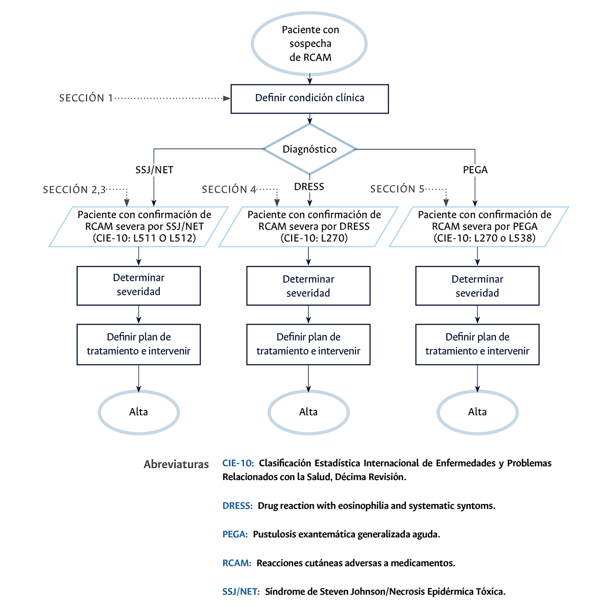Diagrama reacciones cutáneas